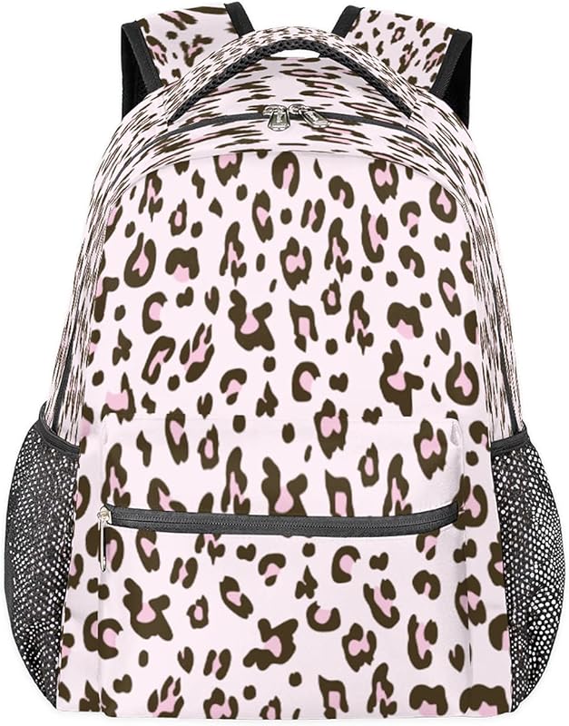 Mochila feminina com estampa de leopardo africano, mochila para laptop, para negócios, mochila escolar para estudantes com alça de ombro ajustável, mochila casual para viagem e acampamento, para mulheres e homens, Multicor, Large, Mochilas Daypack