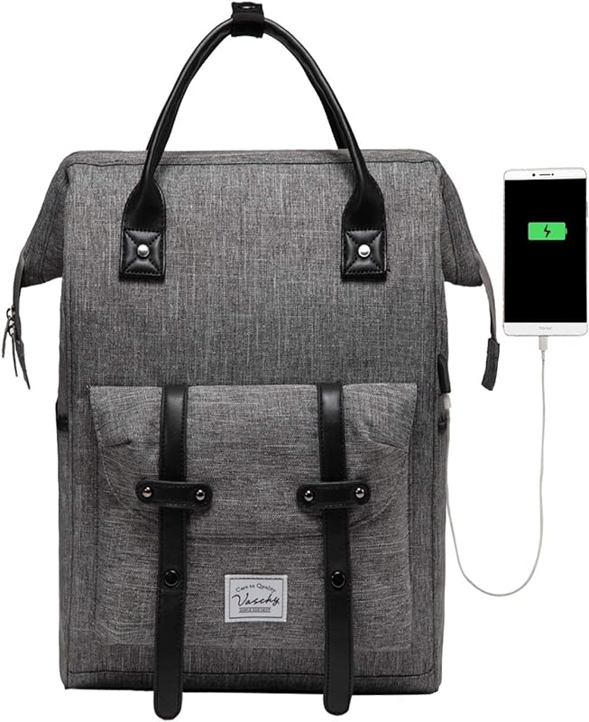 Mochila Laptop, VASCHY Mochila de Viagem Bolsas de Trabalho Mochila de Negócios com Porta de Carregamento USB