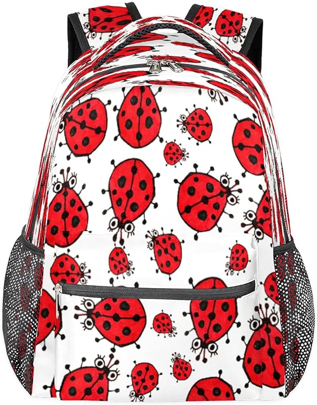 Mochilas de viagem para laptop para mulheres homens joaninhas padrão moda mochilas escolares mochilas para livros, mochilas casuais para meninos meninas trabalho viagens caminhadas acampamento, Multicor, Medium, Mochilas Daypack