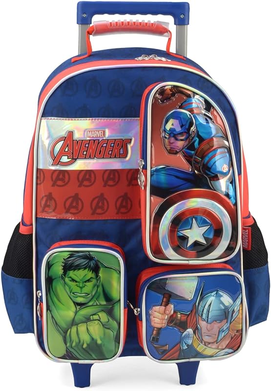 Mochila Infantil The Avengers com rodinhas