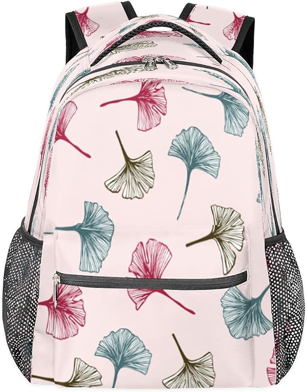 Mochilas coloridas de folhas de ginkgo para mulheres, mochilas para laptop para negócios, mochila escolar para estudantes com alça de ombro ajustável, mochila casual para viagens e acampamento para mulheres e homens, Multicor, Large, Mochilas Daypack Mochilas coloridas de folhas de ginkgo para mulheres, mochilas para laptop para negócios, mochila escolar para estudantes com alça de ombro ajustável, mochila casual para viagens e acampamento para mulheres e homens, Multicor, Large, Mochilas Daypack