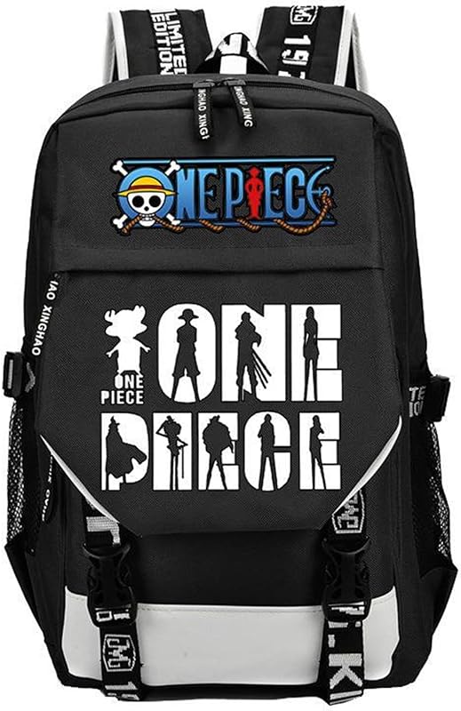 Mochila Monkey Luffy Anime 1 peça Ace 5th Gear Nika Form Dayback Bolsa de viagem 20L com porta de carregamento USB