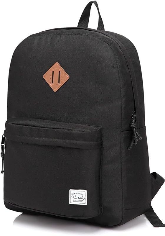Mochila Escolar, VASCHY Mochilas Leves Clássica Básica Casual Resistente à Água Mochila Resistente à Água para Meninos Meninas Adolescentes