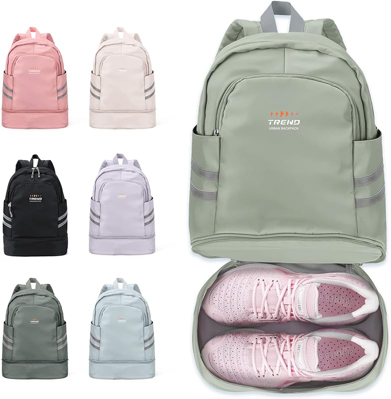 Mochila de ginástica impermeável com compartimento para sapatos