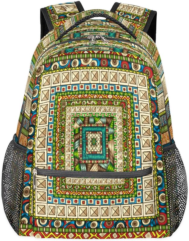 Mochilas para mulheres e homens, mochila escolar geométrica para meninos e meninas adolescentes, mochilas para laptop para trabalho na faculdade, mochila de viagem à prova d’água mochila para livros para caminhadas, Multi