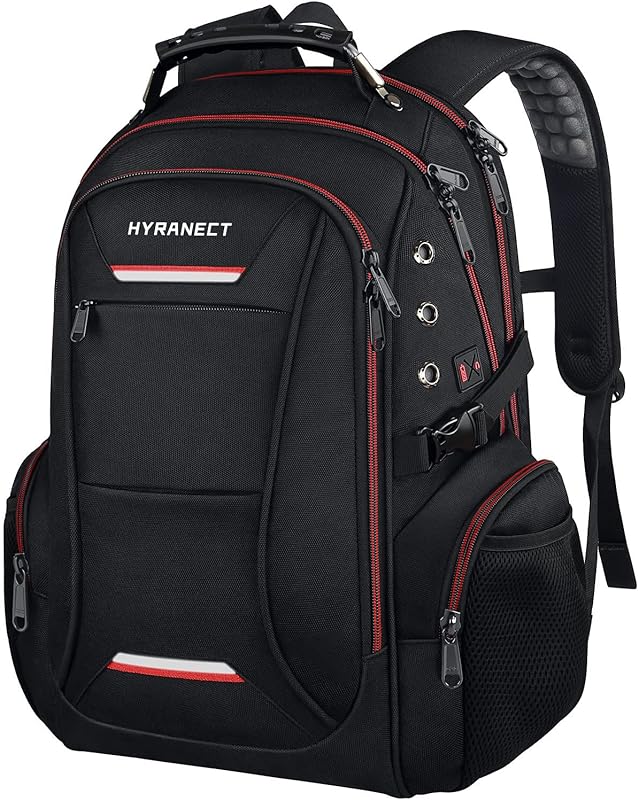 Mochila Masculina Impermeável Hyranect Grande, executiva casual mochila multifuncionais refor ada em poliester para viagem escola trabalho de negócios faculdade cabe Notebook até 15,6 polegadas