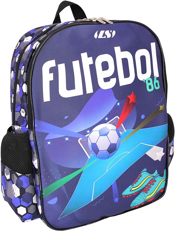 Mochila Masculina Infantil LS Futebol 86 Grande Com 4 Divisões – MO4238