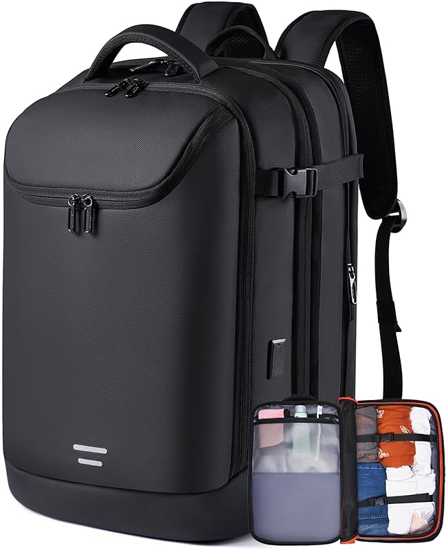 TANGCORLE Mochila expansível aprovada para viagens e voos, adequada para laptop de 17,3 polegadas para mulheres e homens.. TANGCORLE Mochila expansível aprovada para viagens e voos, adequada para laptop de 17,3 polegadas para mulheres e homens..