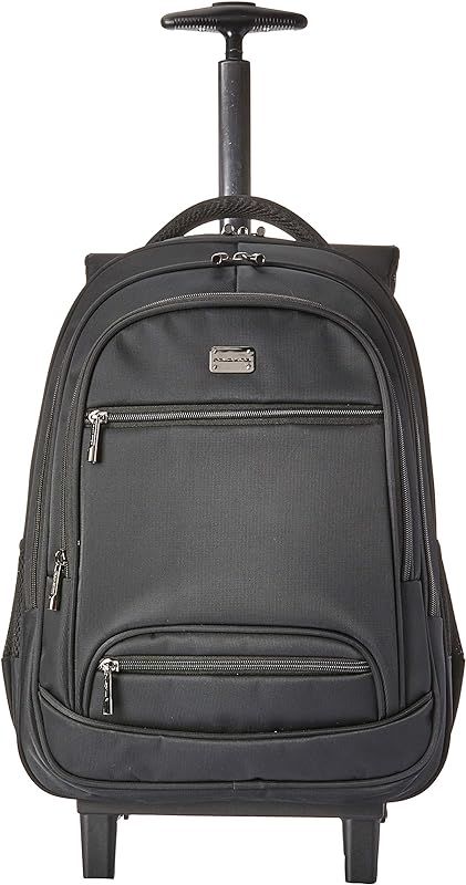 Mochila Executiva com Roda para Notebook Polo King, EC21012PK, Preta, adulto-unissex