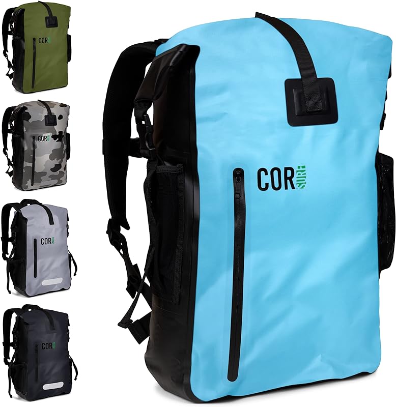 Mochila impermeável para laptop com capa acolchoada de 25 L e 40 L (azul, 40 L)