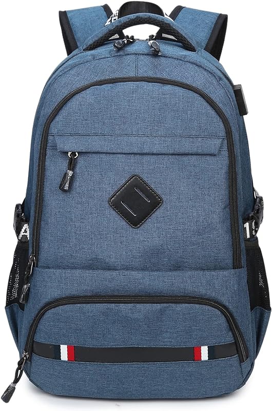 AmazingBag Mochila para laptop de negócios com porta de carregamento USB, bolsa antirroubo para meninas e meninos