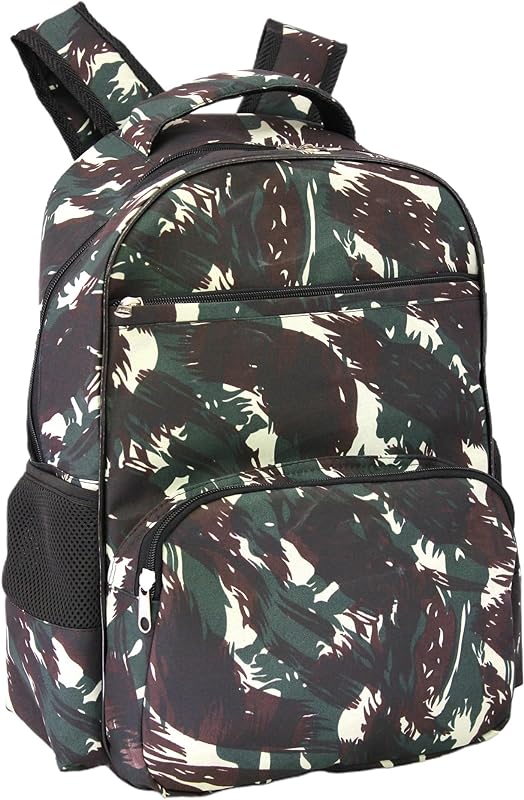 Mochila LS Para Notebook 17 Pol. Verde Camuflado 6 Divisões Em Nylon – MN4244