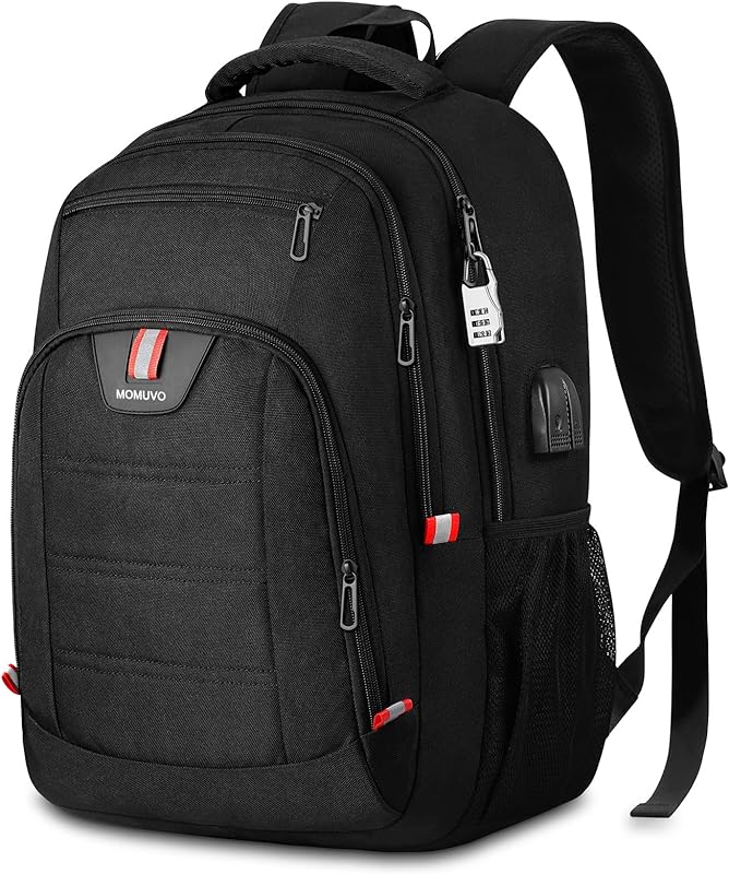 MOMUVO Mochila masculina universitária mochila Shool para meninos adolescentes com compartimento para laptop de 15,6/17,3/18,4
