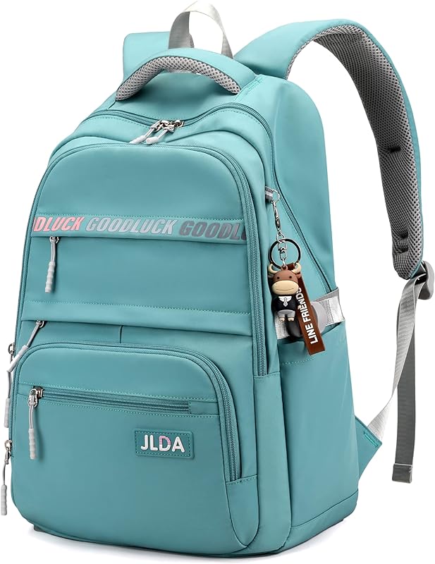 Mochila feminina casual, mochila estudantil, tecido de náilon à prova d’água, pode acomodar um laptop de 15,6 polegadas CUTBLAJAT-9396