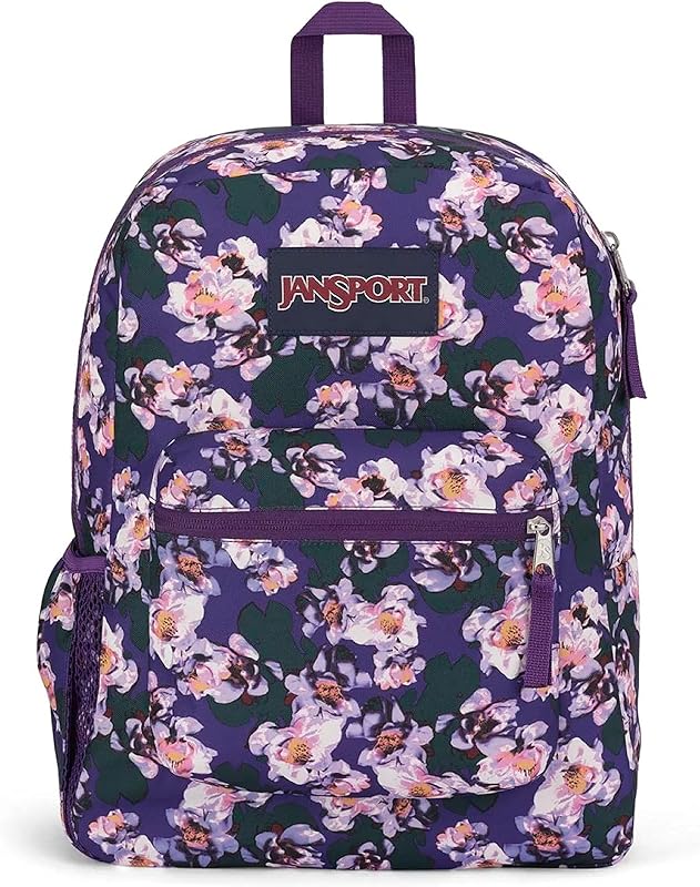 JanSport Mochila Cross Town, pétalas roxas, 43 cm x 31,7 cm x 15 cm – Bolsa simples com 1 compartimento principal, bolso utilitário frontal – Acessórios de classe premium JanSport Mochila Cross Town, pétalas roxas, 43 cm x 31,7 cm x 15 cm – Bolsa simples com 1 compartimento principal, bolso utilitário frontal – Acessórios de classe premium