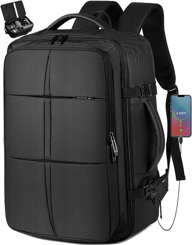Mochila de viagem para homens e mulheres, mochila de transporte extragrande 40L aprovada por companhias aéreas