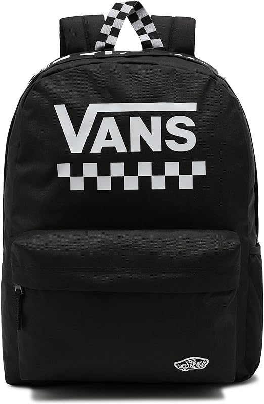 Mochila feminina Street Sport Realm, tamanho único, Tabuleiro de xadrez preto e branco, tamanho nico