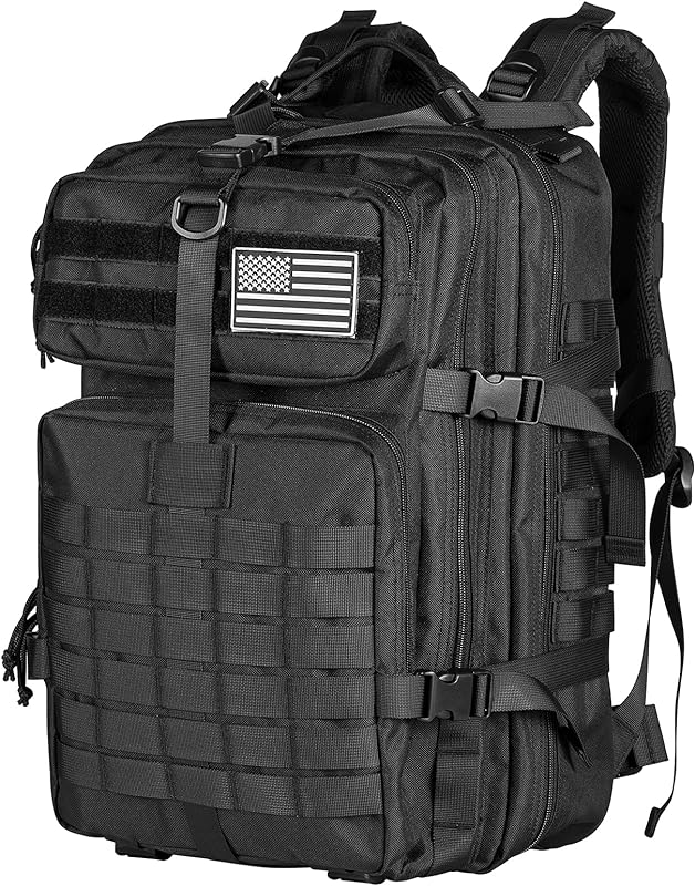 Mochila tática militar Himal – mochila de combate grande para 3 dias, bolsa Molle, 40 l, preta