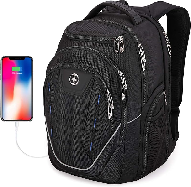 Swissdigital Mochila de viagem grande Design Terabyte para homens