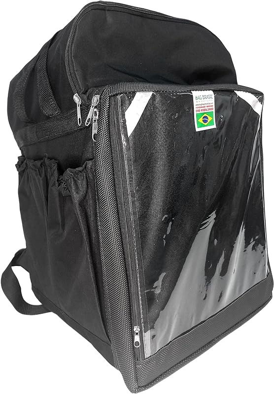 Mochila Bag Térmica Delivery Invertida Reforçada Com Isopor Laminado – Preta