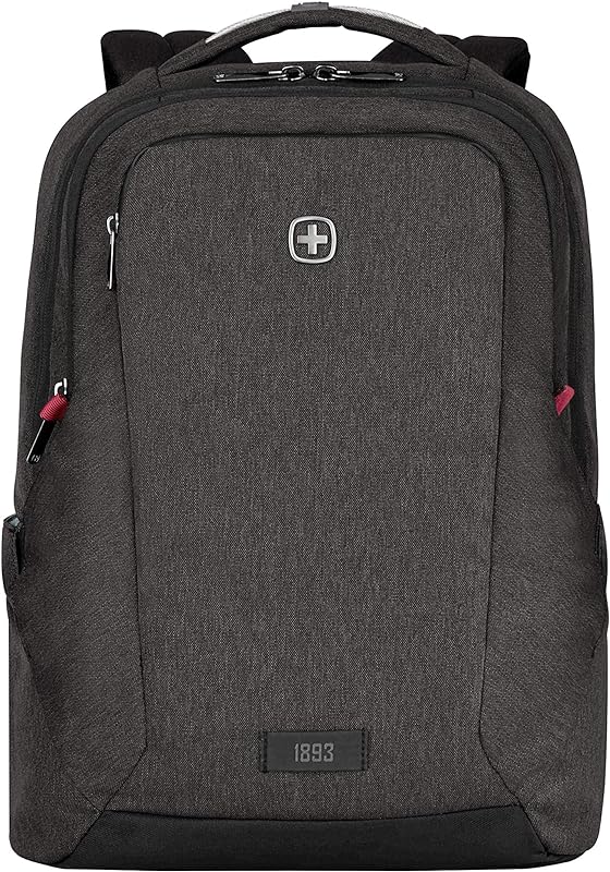 WENGER MX Professional Mochila para laptop, notebook de até 16 polegadas, tablet de até 10 polegadas, 21 litros, mulheres e homens, viagens escolares de negócios, Cinza mesclado, 611641