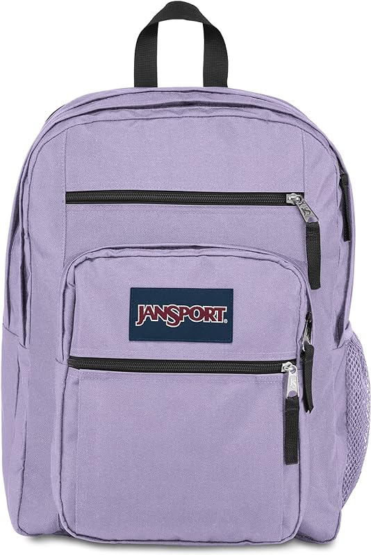 Mochila grande para estudante – Mochila para escola, viagem ou trabalho com compartimento para laptop de 38 cm, lilás pastel