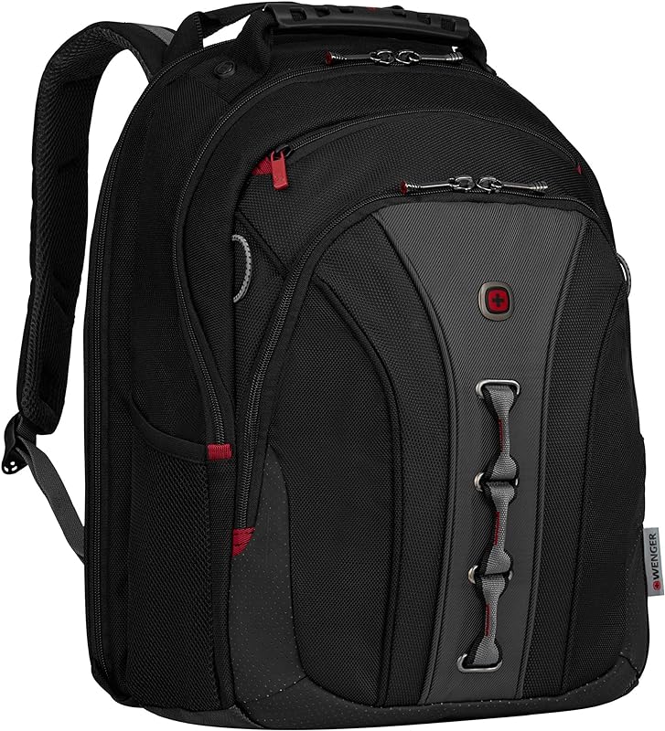 Legacy Laptop-Rucksack, Notebook bis 16 Zoll, 21 l, Damen Herren, Business Uni Schule Reisen, Schwarz/Grau, 600631