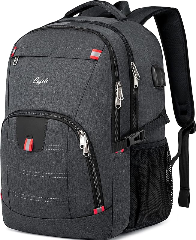 Mochila para laptop 17.3, mochila de viagem para computador, faculdade, mochila escolar com porta de carregamento USB