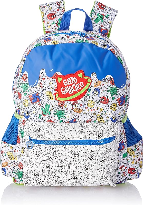 Mochila Infantil Cliostyle Gato Galáctico, Masculina