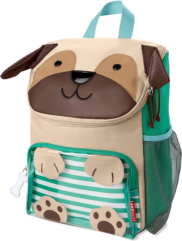 Mochila Escolar Zoo Cachorro Pug, Skip Hop, Marrom