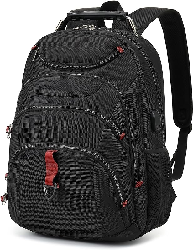 Mochila para escola, mochila escolar para meninos, mochila para laptop para homens e mulheres, mochila grande para meninos, mochila de viagem para meninos do ensino médio, mochila de trabalho para laptop de 15,6 polegadas, preta, Preto, 15.6 Inch, Lazer