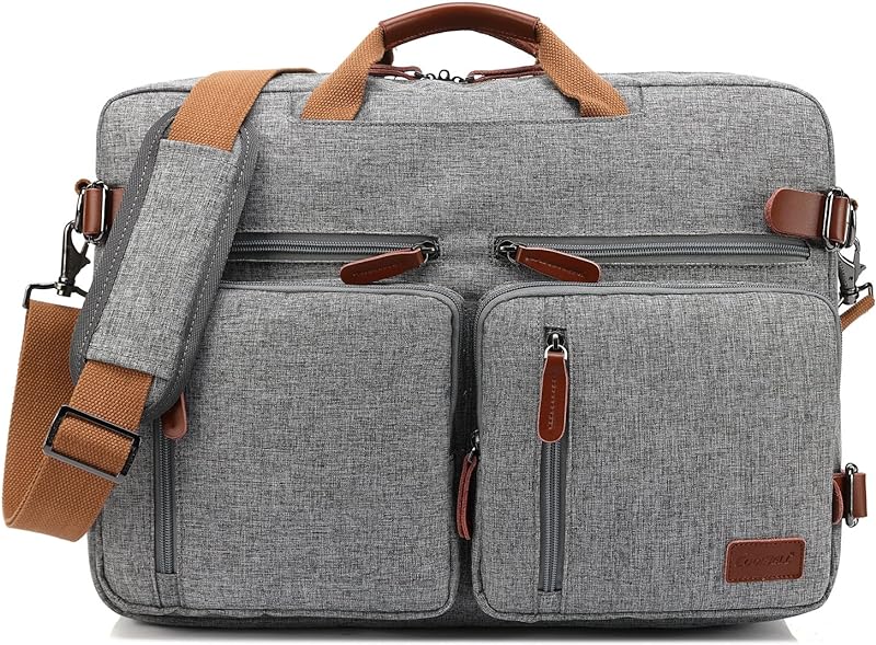 CoolBELL Mochila conversível, bolsa mensageiro, bolsa de ombro, para laptop, bolsa de negócios