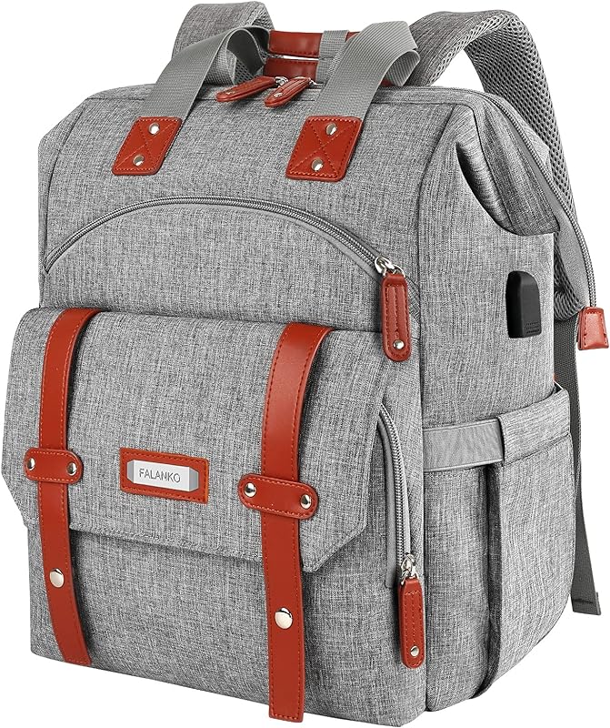 Mochila para laptop de 15,6 polegadas, bolsa para professores de médicos, faculdade, escola, resistente à água, trabalho, viagem, casual, bolsa de ombro com porta de carregamento USB para mulheres e homens
