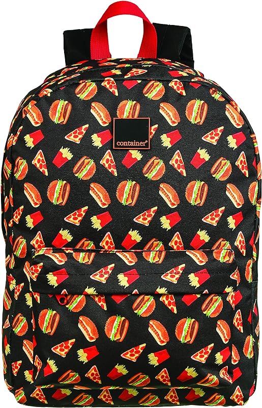 Mochila G, Container Fashion Fast Food, Dermiwil, Preto Estampado Mochila G, Container Fashion Fast Food, Dermiwil, Preto Estampado