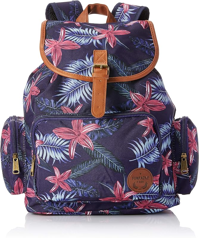 Bolsa Mochila Seanite Juvenil Feminina Floral 15″
