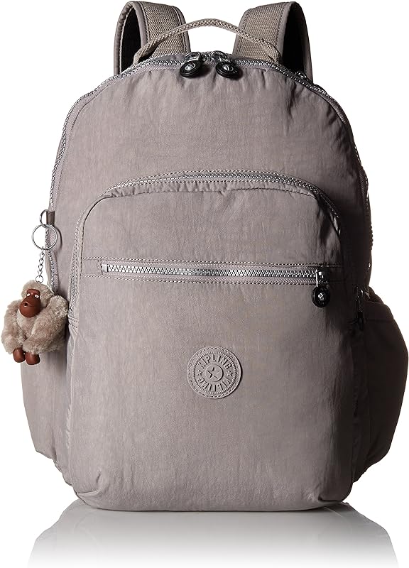 Mochila Kipling Seoul Go Laptop, acolchoado, alças ajustáveis, fecho de zíper, Kipling — Laptop Seoul Go, acolchoado, alças ajustáveis, fecho de zíper, Slate Grey, tamanho único